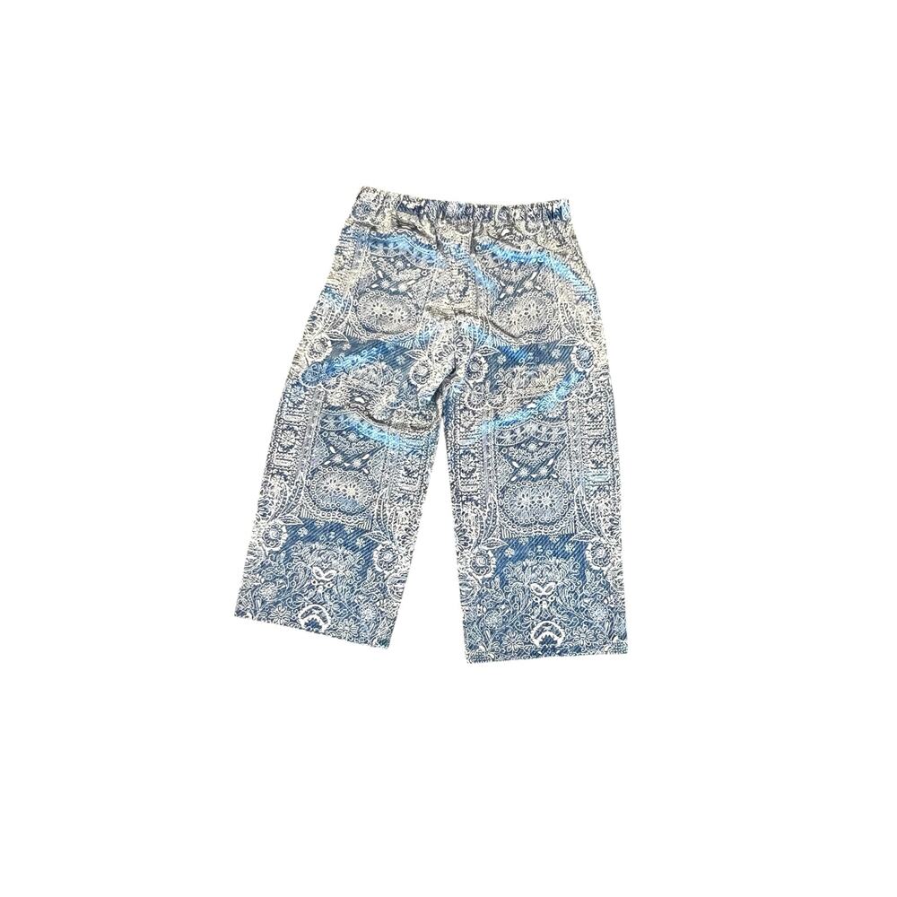 Johnny Was Lauchlen Wide Leg Pants Size XL Blue “Denim Print” NWT Silk Blend - Picture 3 of 8